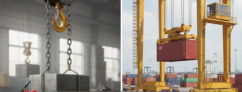 مقایسه فنی جرثقیل های زنجیری با لاستیکی در زمین های ناهموار