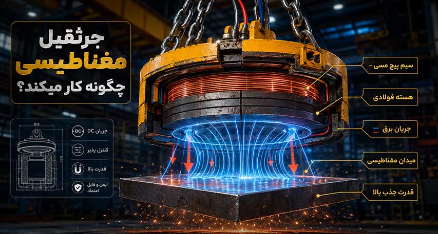 جرثقیل مغناطیسی چگونه کار میکند؟