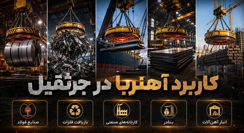 کاربرد آهنربا در جرثقیل و صنایع مختلف