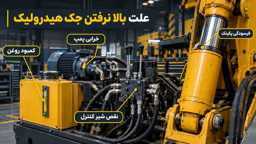 علت بالا نرفتن جک هیدرولیک
